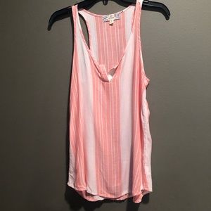 Pink Republic TankTop, XS, Peach and White